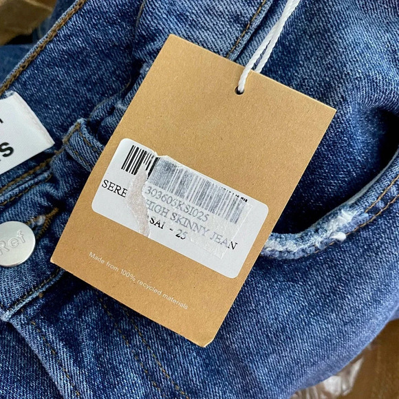REFORMATION Serena High Waist Skinny Jeans in Kasai Blue‎ Size US 25 - Picture 11 of 12